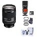 Sony FE 24-240mm f/3.5-6.3 OSS Lens for Sony E, Bundle with Flashpoint Zoom Li-ion R2 TTL On-Camera Flash Speedlight, 72mm Filter Kit, Cleaning Kit
