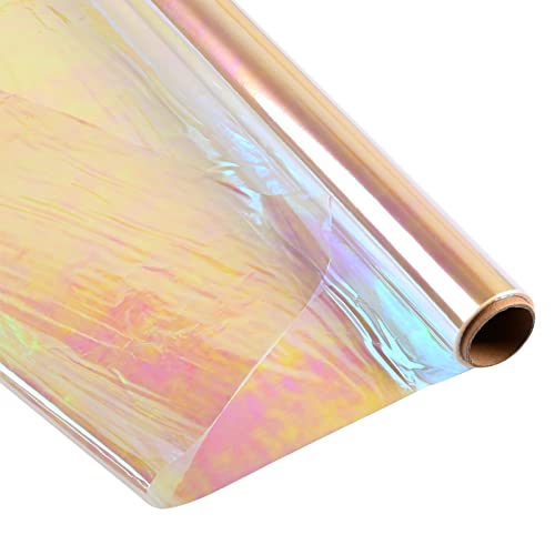 Papier cellophane irisé Giiffu 86,4cm x 15,2m pour emballage bouquet et paniers