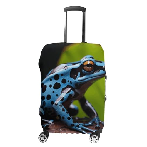 Dart Frog Blue Elastic Luggage Cover Suitcase Protector for 19-32 Inch Suitcases | Universal Stretchable Travel Bag Cover | Anti-Scratch, Washable with Zipper Closure L