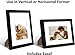 Americanflat 8x10 Picture Frame with Shatter-Resistant Glass - Set of 2 - Use as 5x7 Frame with Mat or Display 8x10 Photo Without Mat - Signature Collection - Photo Frames for Tabletop or Wall - Black