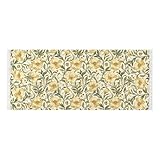 Cubierta superior de refrigerador con patrón de flores vintage con bolsa lateral lavable para lavadora, 51.2 x 22 pulgadas