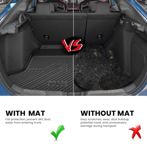 Image of LASFIT All Weather Cargo Mats for Honda Civic 2022-2026 - Hatchback | Full Surround TPE Mats, Tall Walls, 3D Custom Fit, Non-Slip, Easy Clean, Tool-Free Install, Vehicle-Specific Accessories
