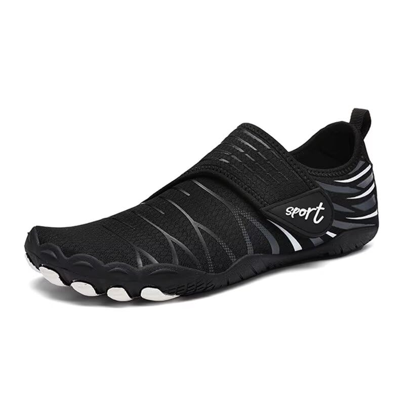 Unisex Adult Elastic Concise Quick Dry Anti Skid Aqua Shoes for Summer Beach Surfing Swimming Diving Wading Water Sport Black 4.5 Men/5.5 Women