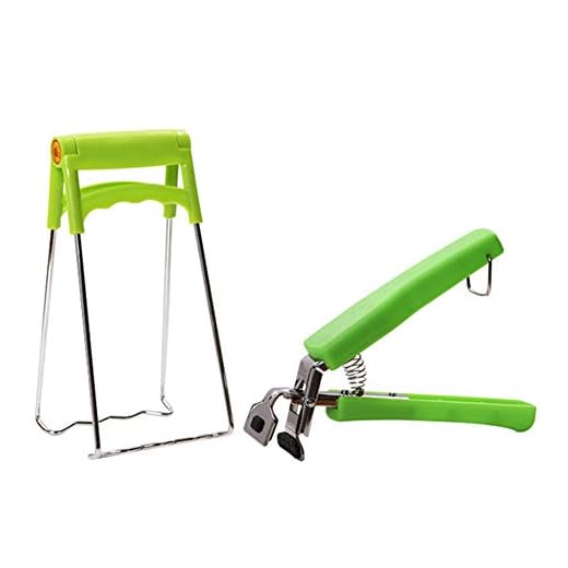 Rocita 2 Piezas Clip + Calor Coloque la cubeta de Silicona Resistente a Las Pinzas de Acero Inoxidable Retriever Lifter Tenazas para Platos Calientes, Platos, Cuenco Ollas instantáneos Vajilla soport