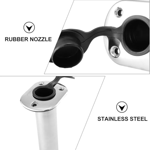 Support canne à pêche bateau fixation robuste acier inoxydable 90°