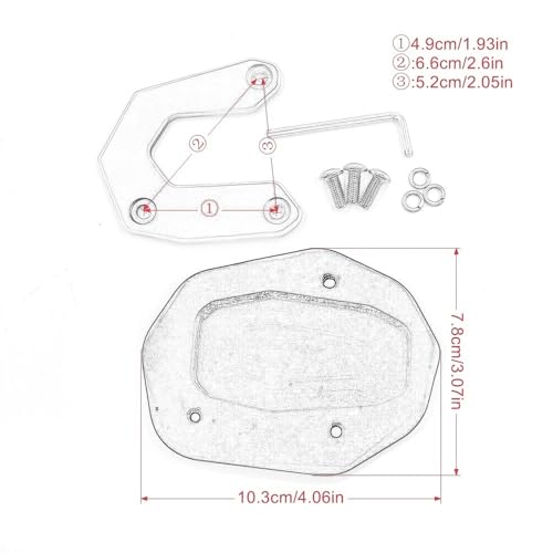 Coussinet béquille Scrambler 800 support pour stationnement stable - 3