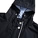 Homgro Women's Hooded Rain Jacket Long Waterproof Raincoat Ladies Fashion Casual Full Zip Anorak Spring Fall Jackets Knee Length Midi Windbreaker Pockets Black Medium