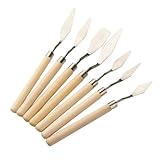 Coiejdoyy Edelstahl Malmesser, Spachtel Acrylmalerei, Spachtelset für Acrylfarben, Malspachtel Künstler Set, Metallspachtel, Palettenmesser aus Edelstahl zum Ölgemälde, Gouache, Aquarell, Felsmalerei