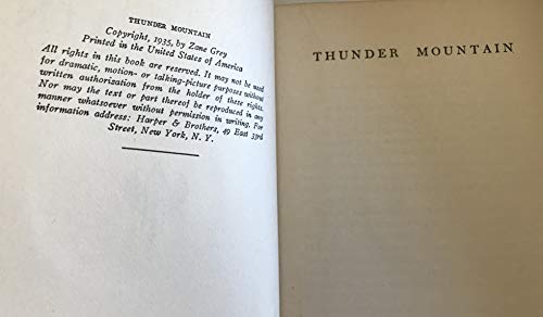 Thunder Mountain B075DFS9LM Book Cover