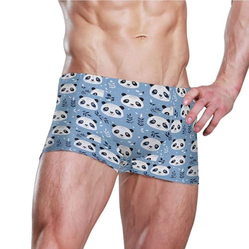 Panda Cute Animal Mens Swim Trunk Swimwear Bathing Suit Swim Brief Square Leg Board Short S B04033873
