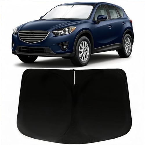 Image of Car Front Windshield Sun Shade for Mazda CX-5 2013-2016, Car Window SunShades Shield Cover Sun Visor Protector with 240T Reflective Fabric UV & Sun Heat Protection Accessories