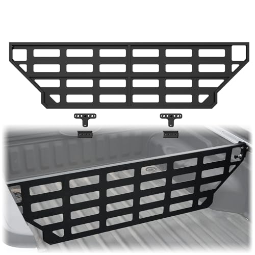 Mabett Truck Bed Divider for Ford Maverick 2022-2025 Accessories, Quick Release Cargo Rack Stratified Storage MOLLE Panel Foldable Partition (for Lariat, Bed Divider)