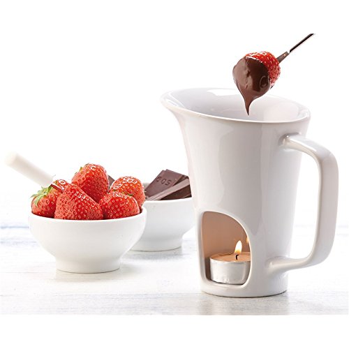 Schokofondue Tasse für Obst - Fondue Set mit Besteck von noTrash2003®