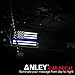 ANLEY 5 X 3 inch Thin Blue Line US National Flag Decal - Black White and Blue Reflective Stripe American Flag Car Stickers - Support Police and Law Enforcement Officers (3 Pack)