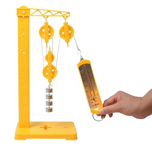 Physikmechanik-Experimentier-Set, Klassenzimmer-Lehrwerkzeuge, Riemenscheibe und Hebel, Mechaniker-Experimentierset für Schüler ab 8 Jahren, Physik-Forschungszubehör
