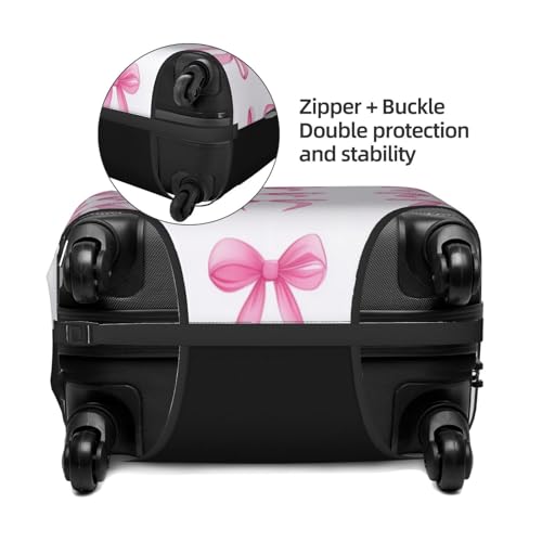 Pink Bows Travel Luggage Covers For Suitcase Elastic Suitcase Protector Anti-Scratch Spandex Baggage Covers Fits 18-32 Inch Luggage Medium4
