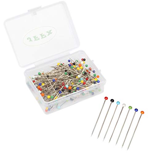 JFFX 250 Pieces Push Pins, Sewing Pins, Straight Pins, Quilting Pins for Sewing Dressmaker Jewelry Decoration