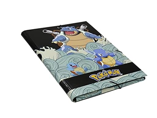 CYPBRANDS 0, Carpeta Solapas Pokémon Squirtle Unisex Niños, Negro (Black), 0 | Ya disponible en tu tienda friki favorita! En mundofriki.es!