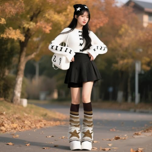 Image of Junely Leg Warmers for Women Kawaii Leg Warmer Baggy Legwarmers