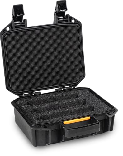 Pelican Vault v100 Suppressor Case (Hard Shell) - Fits 3 Suppressors - Pre-Cut Foam Case (Black)