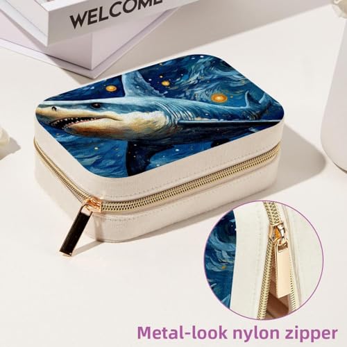 Boîte à bijoux requin étoilé anti-noeud pour ranger les colliers