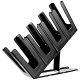 Alipis Soporte Ajustable para Vasos de Papel Desechables, Estante Organizador Plegable de 4 Compartimentos en Negro, Adecuado para Mostrador de Cafetería, Tienda de Té y Eventos