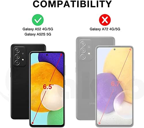 Vakoo Premium Leather Samsung A52S Case, Samsung A52 Case, [Exquisite Workmanship][Card Holder][Kickstand] Wallet Flip Protective Phone Case for Samsung Galaxy A52S/A52 5G - Black