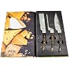 Legnoart Caseus 3 Piece Cheese Knife Set with Dark Wood Handle