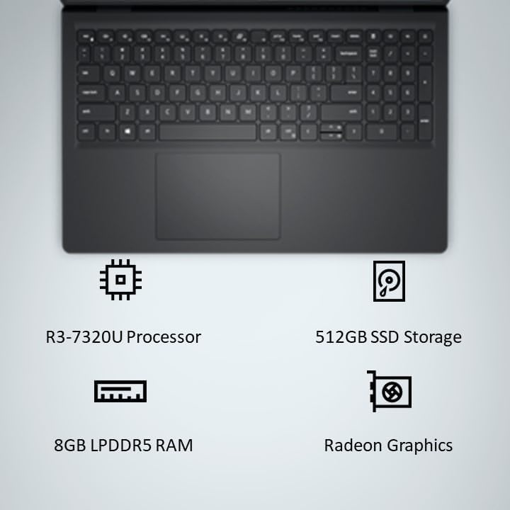 Dell 15, AMD Ryzen 3 (8GB RAM / 512GB SSD)