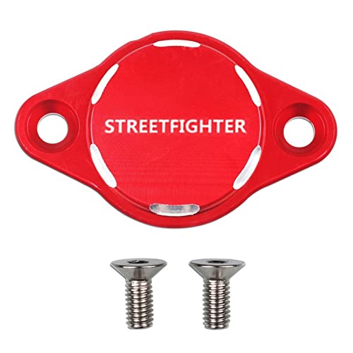 YIJIEBAO PASSEND for Ducati Panigale V4 V4S Streetfighter V4 V4S Motorradzubehör CNC Motorölfilterdeckel Dekorative Abdeckung Schutz Motorrad-Motorschutz(Streetfighter-Red)