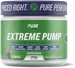 Pré Treino Extreme Pump 250g Pure Athletic Sabor:Uva