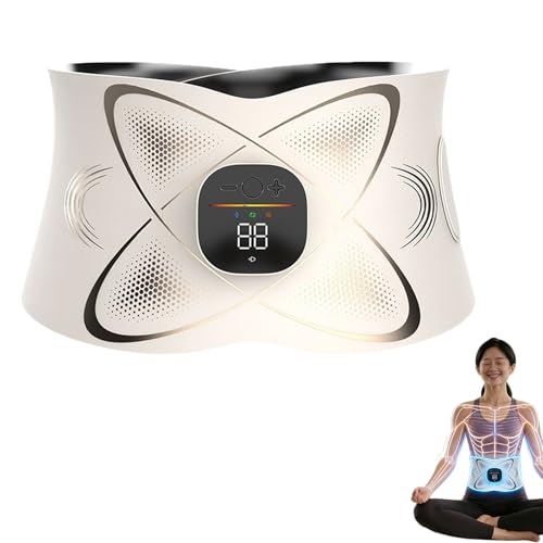 Ems Abs Stimulator with Heat Function,Required Ab Toning Belt for Men & Women,3 Heating Levels and 16 Modes, Abs Stimulator for Men Women Stomach Flattener for Full Body Ab/Arm/Hip Trainer