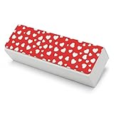 SPEPDEEC Hard Shell Spectacle Case for Men Women, Fashionable Eyeglasses Holder Box, Stylish Red Hearts Valentine'S Day Sunglasses Protective Cover with Cleaning Cloth