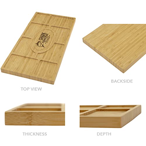 Tabla de Cortar Grande con Diseño de Tiburón Divertido Andaz Press, Tabla para Charcutería y Quesos de Bambú Tallada, Ideal como Regalo para Cumpleaños, Bienvenida a Casa o Navidad miniatura 2