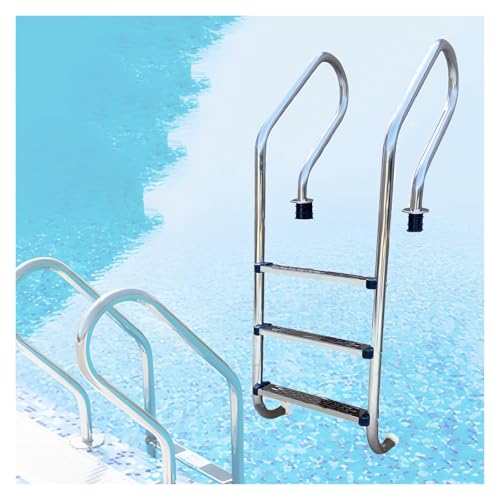 Escalera para piscina acero inoxidable 3 peldaños miniatura 1