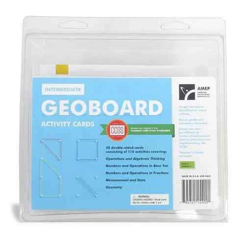 American Educational SR-0662 Geoboard Activity Cards - Intermediate