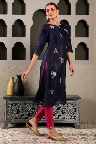Image of W for Woman Women's Viscose Regular Fit Casual Kurta