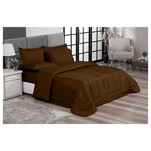 Kit Edredom Casal Queen Jogo de Lençol 06 peças Aconchego Dupla Face Casa Dona