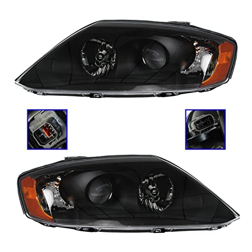 Headlight Assembly Set Headlights Driver & Passenger Side Compatible with 2006 Hyundai Tiburon HY2502149 HY2503149