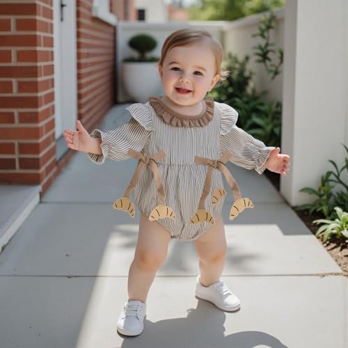 Baby Girl Thanksgiving Outfit Newborn Thanksgiving Turkey Outfit Long Sleeve Collar Romper Cute Fall Clothes2