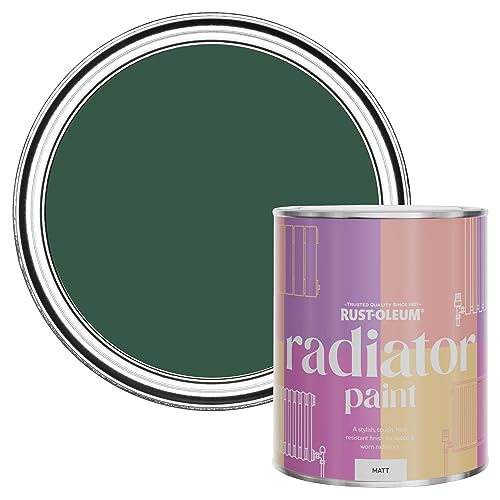 Rust-Oleum Grey Heat Resistant Radiator Paint in Matt Finish - The Pinewoods 750ML