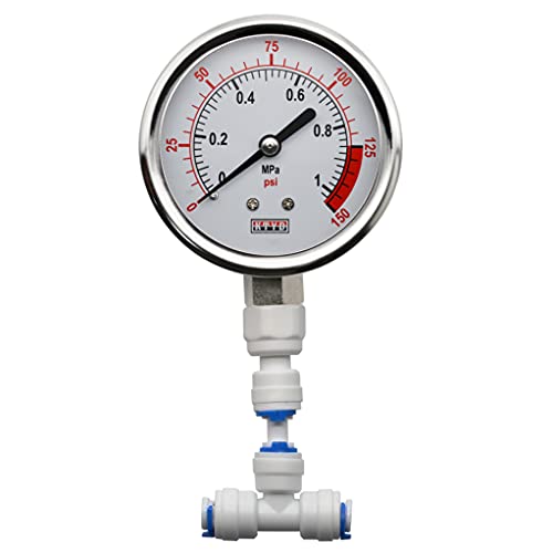 Jauge de pression de l'eau 3/8 pour régler un osmoseur inverse