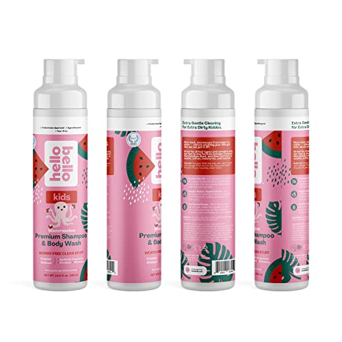 Hello Bello Watermelon Shampoo & Body Wash - Tear-Free, Hypoallergenic, Dermatologist & Pediatrician Tested, Plant Based Formula For Babies And Kids - 10 Fl Oz (Packaging May Vary) #TOP2