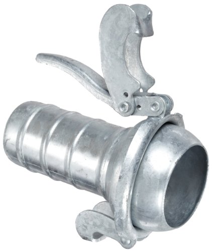 Dixon MC3098 Galvanized Steel Type B Shank/Water Quick-Connect Fitting, Coupler, 8" Male Coupling x 8" Hose ID Barbed