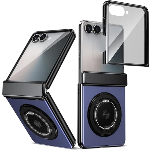 Housse Samsung Galaxy Z Flip 7 protecteur écran et charnière bleu