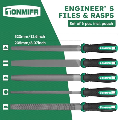 Tonmifr Professional Metal File Set 34Pcs Industrial Grade High Carbon Steel,5 Shapes (Flat/Half Round/Round/Triangle/Square) for Hardened Steel, Metalworking Tools with Storage Case,14 Needle Files 3 Tonmifr Professional Metal File Set 34Pcs Industrial Grade High Carbon Steel,5 Shapes (Flat/Half Round/Round/Triangle/Square) for Hardened Steel, Metalworking Tools with Storage Case,14 Needle Files - Image 3