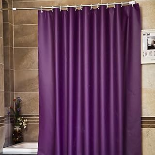Andoer Shower Curtain, Anti Mould Fabric Shower Curtain Solid Shower Curtain 6 X 6 Ft Bath Curtains With 12 Metal Grommets And Hooks Waterproof Peva Bathroom Curtains For Bathtub Showers