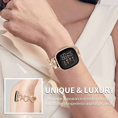 Correa metálica FitTurn para Fitbit Versa 4 3/Sense 2 miniatura 5