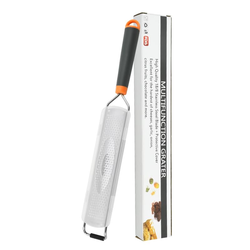 Lemon Zester & Heavy Duty Cheese Grater & Vegetable Grater — Parmesan Cheese Lemon, Garlic, Nutmeg, Chocolate, Fruits, Vegetables, Ginger Grater - Cheese Shredder & Stainless Steel Grater