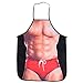 Duokon Delantal de cocina divertido 3D para hombre y mujer, 73cm * 59cm delantal creativo de cocina para novio regalos divertidos, fiestas, cocina, regalo (hombre sexy)